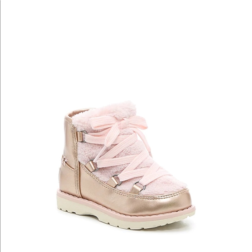 Toddler girl pink boots